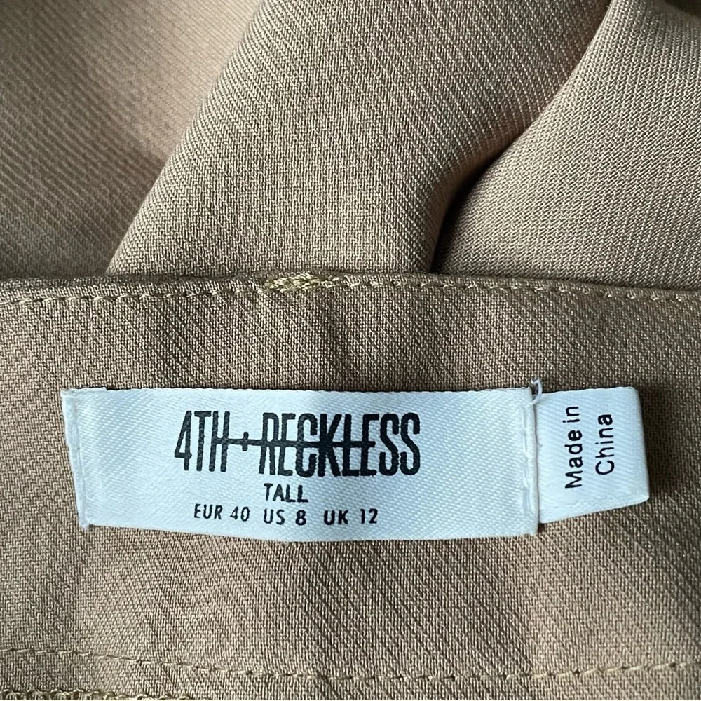 4th & Reckless Brown Tailored Slouchy Tall Pants 35389